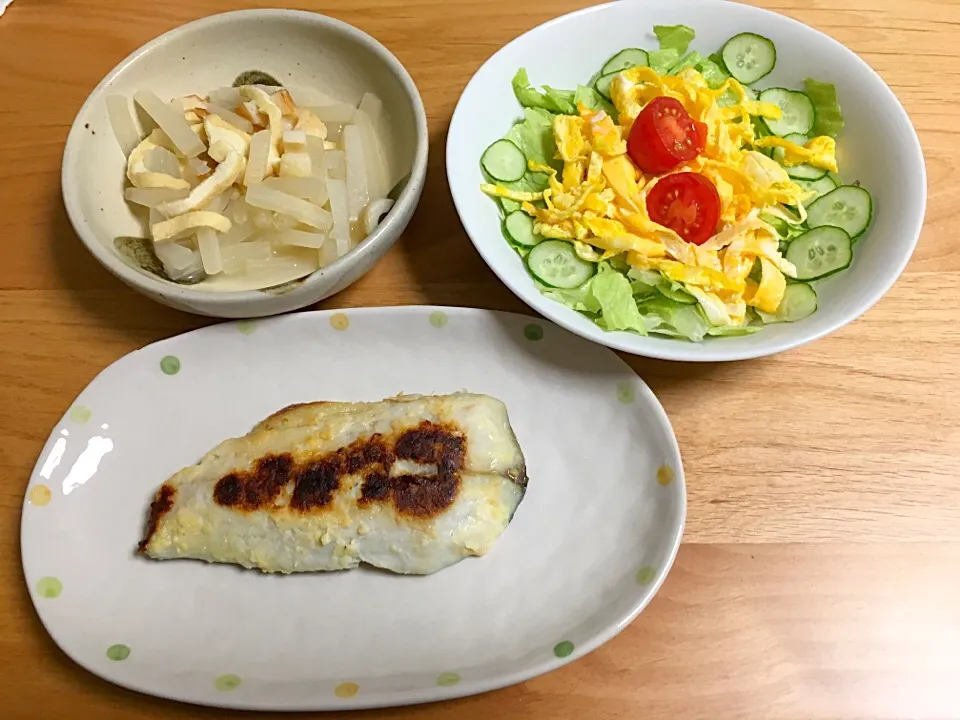 さわらの味噌焼⭐️大根の煮浸し⭐️たまごサラダ|ほなさん