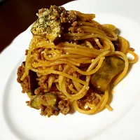 Snapdishの料理写真:茄子と挽肉のパスタ 
〜ボロネーゼ風〜|Manbouさん