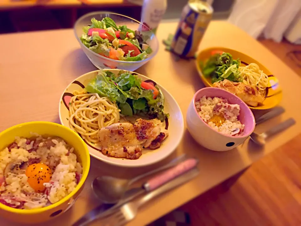 カルボナーラ風クリームリゾット🍽 ❤️|なちゃんさん