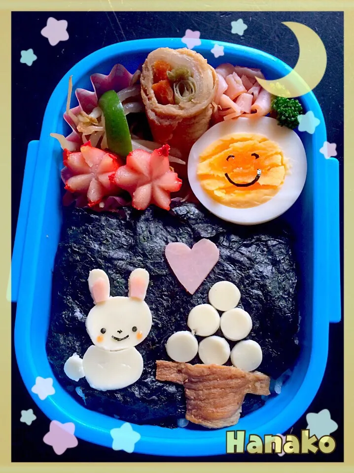 お月見ウサギ弁当。|hanakoさん