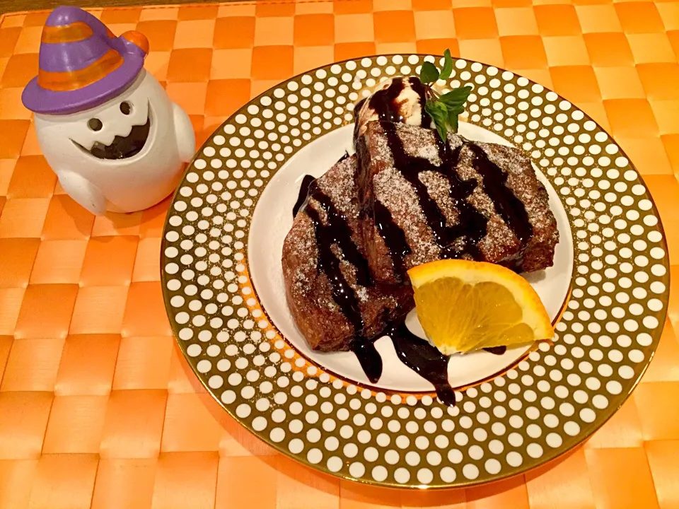 Snapdishの料理写真:チョコフレンチトースト|David's Cafeさん