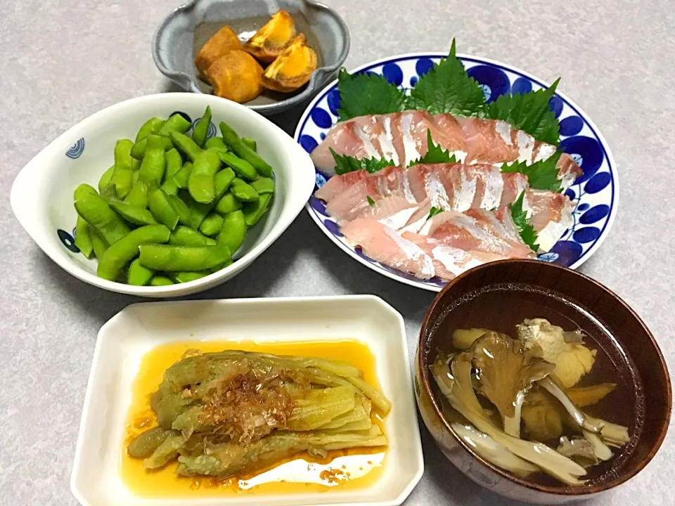 ヒラマサといただきもの野菜の晩ご飯|Orie Uekiさん