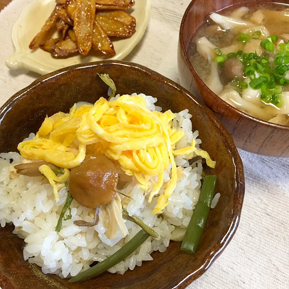 Snapdishの料理写真:山菜おこわ|もこうさぎさん