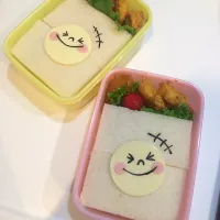 Snapdishの料理写真:LINEムーンのサンドイッチ弁当|manacocoさん