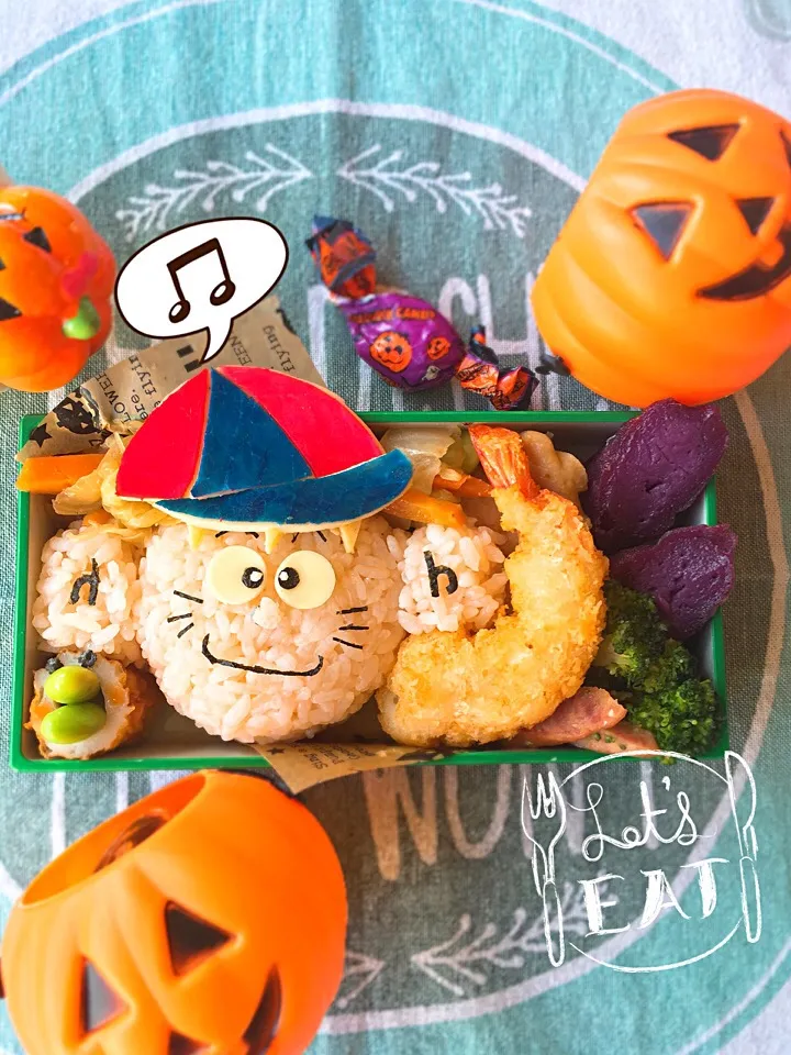 Snapdishの料理写真:息子弁当😃♪ 怪物ランドのプリンス 怪物くん👻🎶|ナミ凡さん