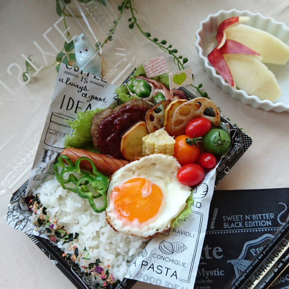 ハンバーグ弁当 女子弁当女の子のお弁当中学女子弁当中学生お弁当体育祭お弁当 E Sato Snapdish スナップディッシュ Id I8xrla