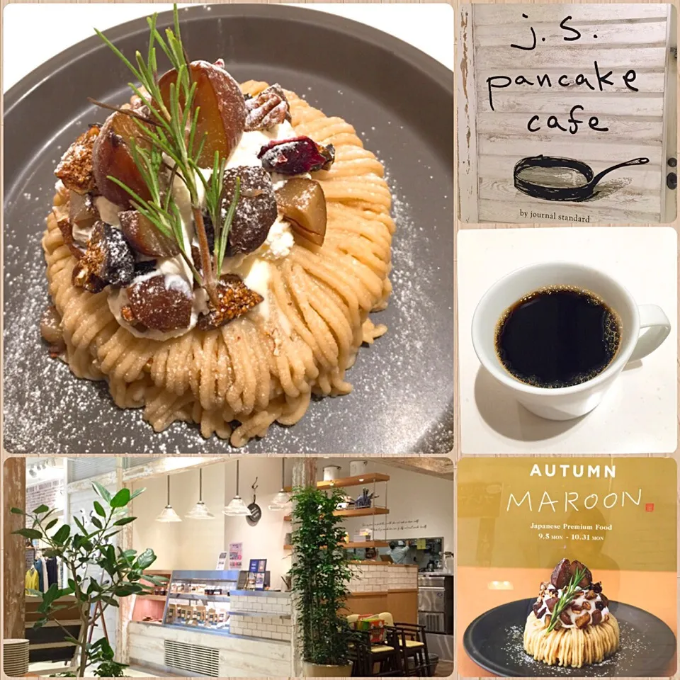 9/30❤︎J.S.PANCAKE  CAFE❤︎和栗のモンブランパンケーキ❤︎
季節限定のパンケーキを食べました✨見た目よりも甘過ぎず、マロンペーストがとても美味しかった(*´︶`*)♡❤️|Makinsさん