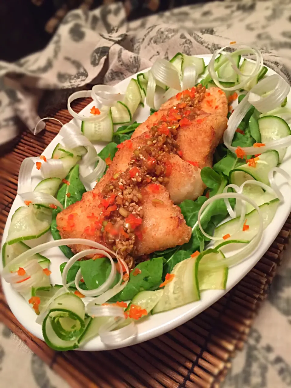 まるまちゃんのカジキマグロの油淋鶏風✨
こりゃあ〜メッチャ美味かったぞ〜〜(੭ु ›ω‹ )੭ु⁾⁾♡💕💕💕|チョッパー＆ホヌさん