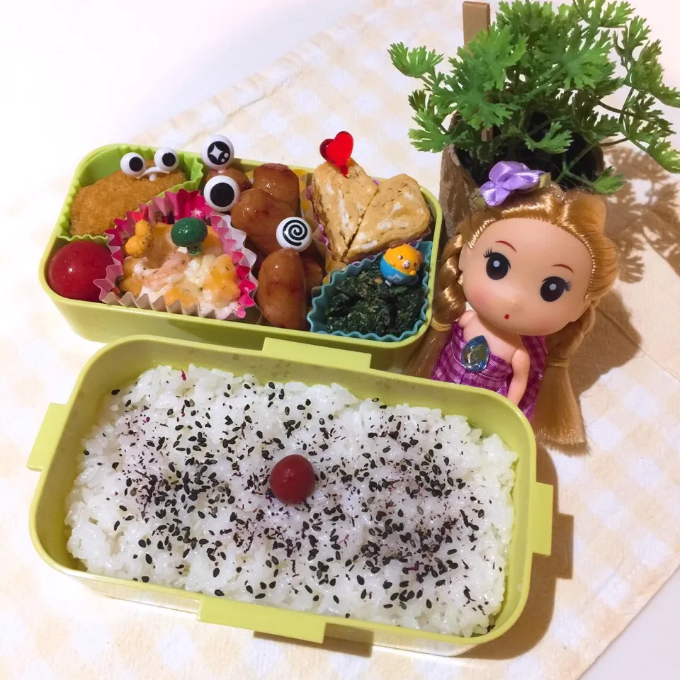 10/1❤︎娘の自宅日弁当❤︎一週間日の丸弁当でした…
私が仕事の為、休日ですがお弁当。|Makinsさん