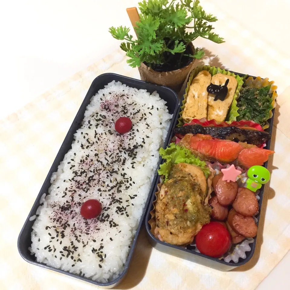 10/1❤︎主人の自宅日弁当❤︎
私が仕事の為、休日ですがお弁当。|Makinsさん