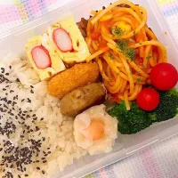 Snapdishの料理写真:お肉お野菜お魚すべて入れた健康弁当♪(๑ᴖ◡ᴖ๑)♪|Michelleさん