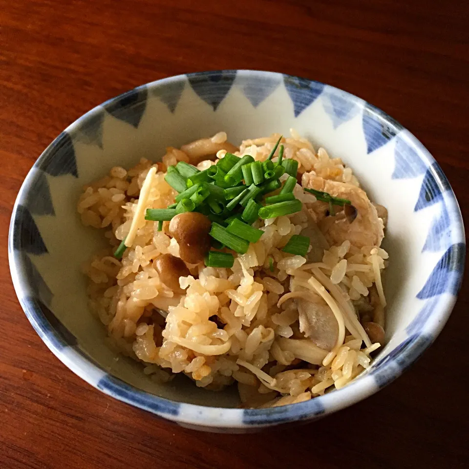 きのこと鶏肉の炊き込みごはん|tomoさん