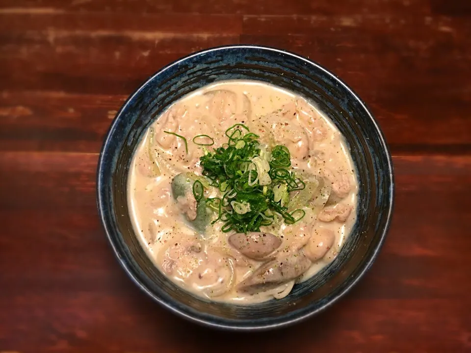 豚肉と茄子の豆乳シチュー温めん1|半田手延べそうめんの店 阿波や壱兆さん