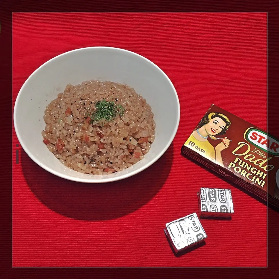 Snapdishの料理写真:桜央里さんの料理 赤ワインリゾット🍷 【Red wine risotto】|izoomさん