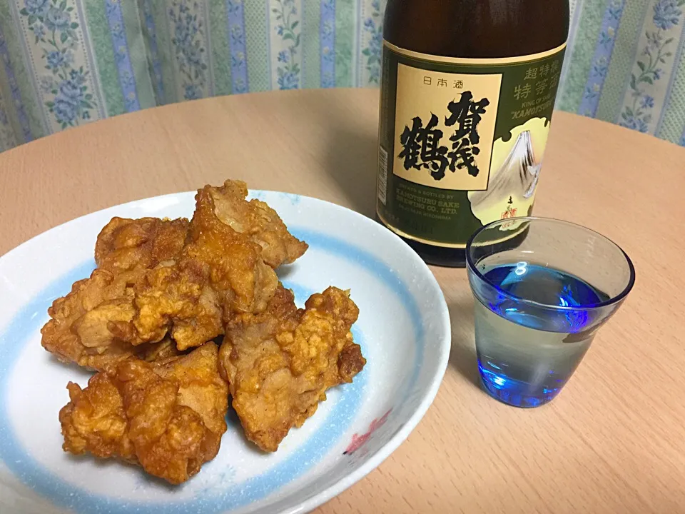 賀茂鶴 w/ 若鶏の唐揚げ|T. Wonderさん