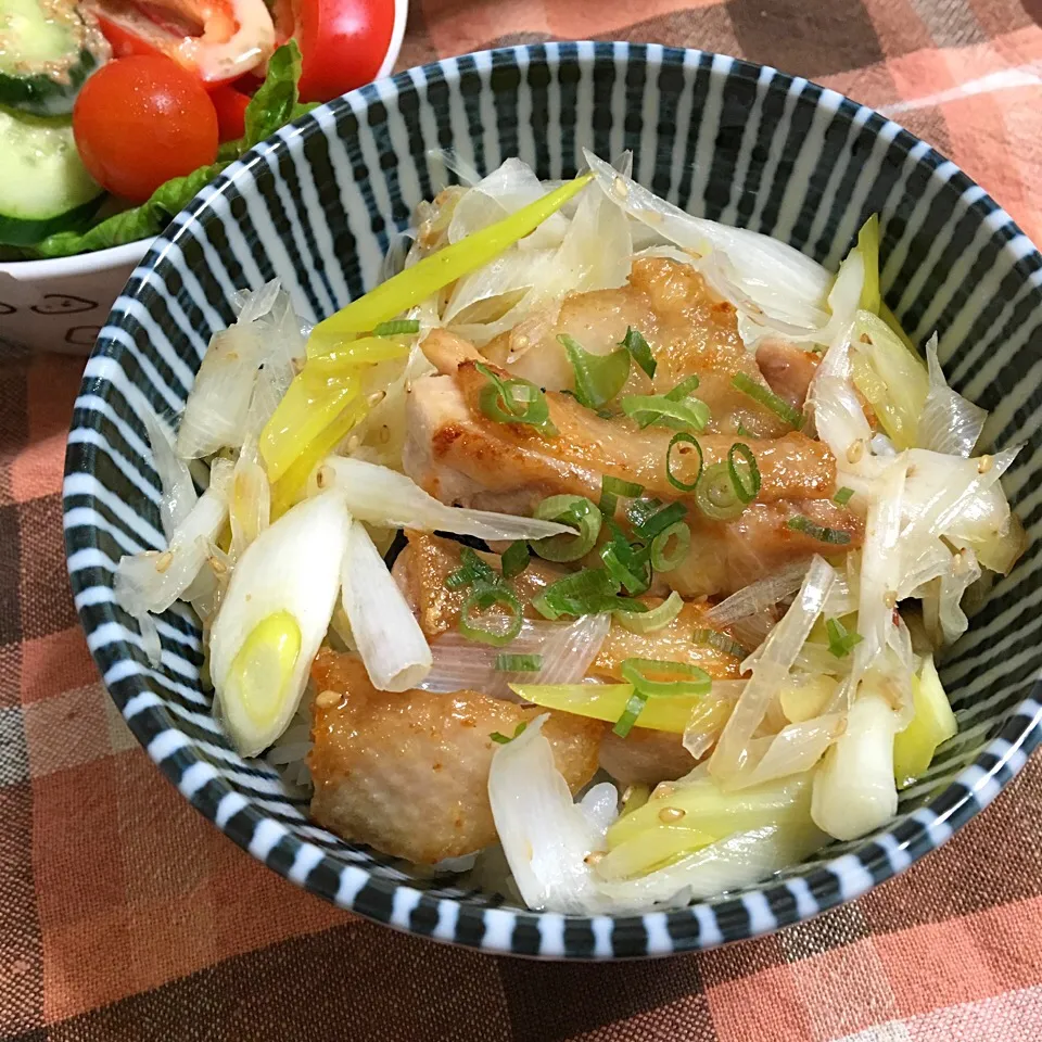 塩ねぎ鶏丼|あさかさん