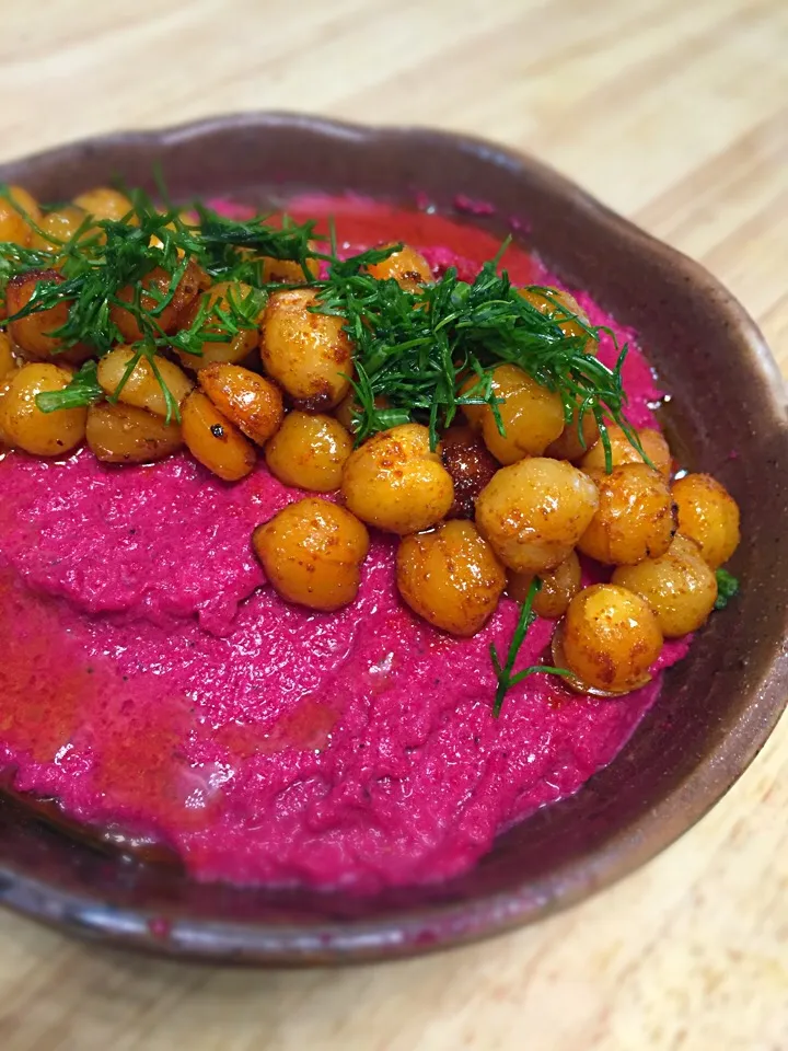 Beets and roasted chickpeas hummus❣🇬🇷|aястасияさん