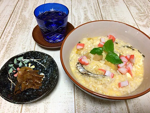 Snapdishの料理写真:今日の男飯＿φ(￣ー￣ )おじやand生姜の煮物♫|ひーちゃんさん