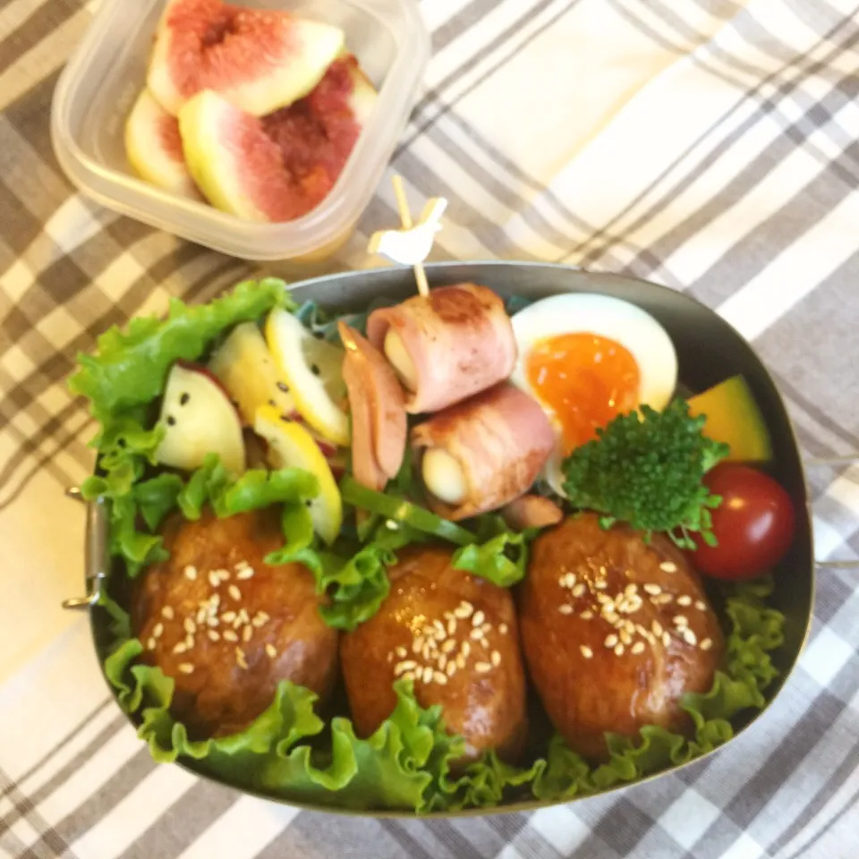 肉巻きおにぎりのお弁当😋|1 23さん