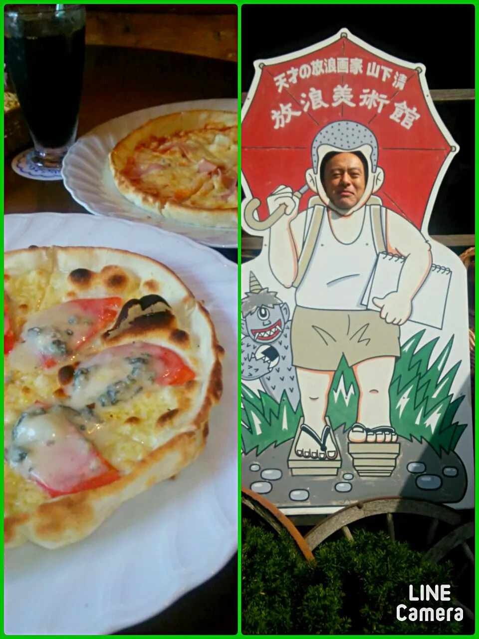 🍕トマトとゴルゴンゾーラ&ポテトとハムの薪焼きピッツァ🍕|のものも🍻さん