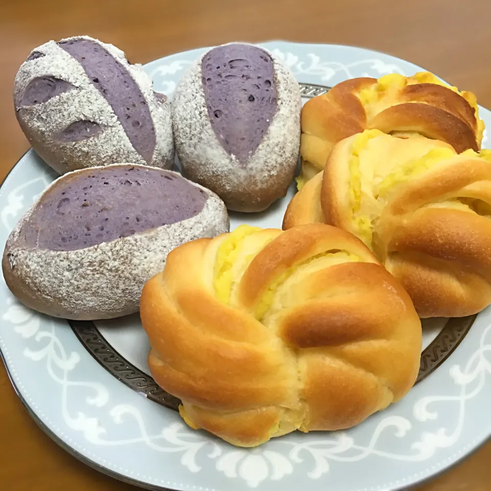 ブルーベリークッペ、さつまいも折り込みパン|ぽよぽよまゆかさん