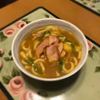 鶏ももスモークでカレーうどんをワンアップ|micさん