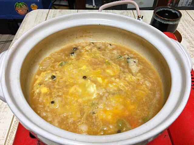 今日の男飯(⌒-⌒; )味噌煮込みラーメン後のむかごごはんおじや♫|ひーちゃんさん