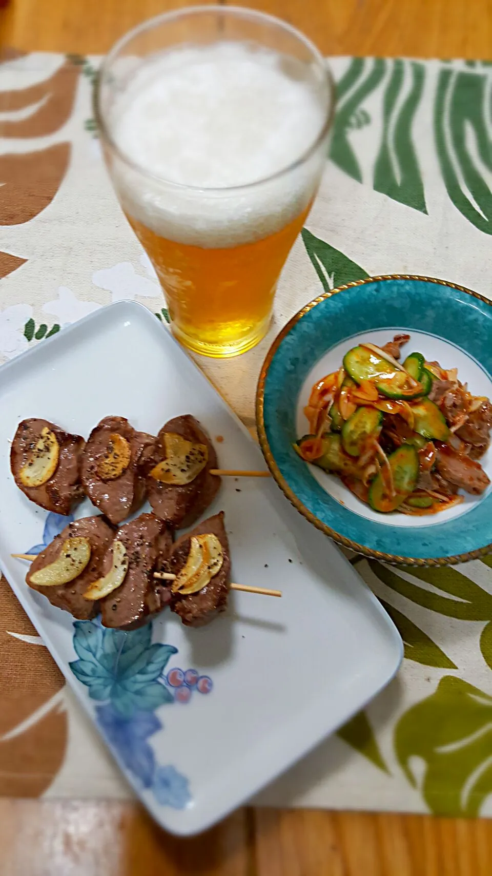 豚ハツの串焼き&キムチ和え🐷🐷🐷🐷|クッキングオヤジさん