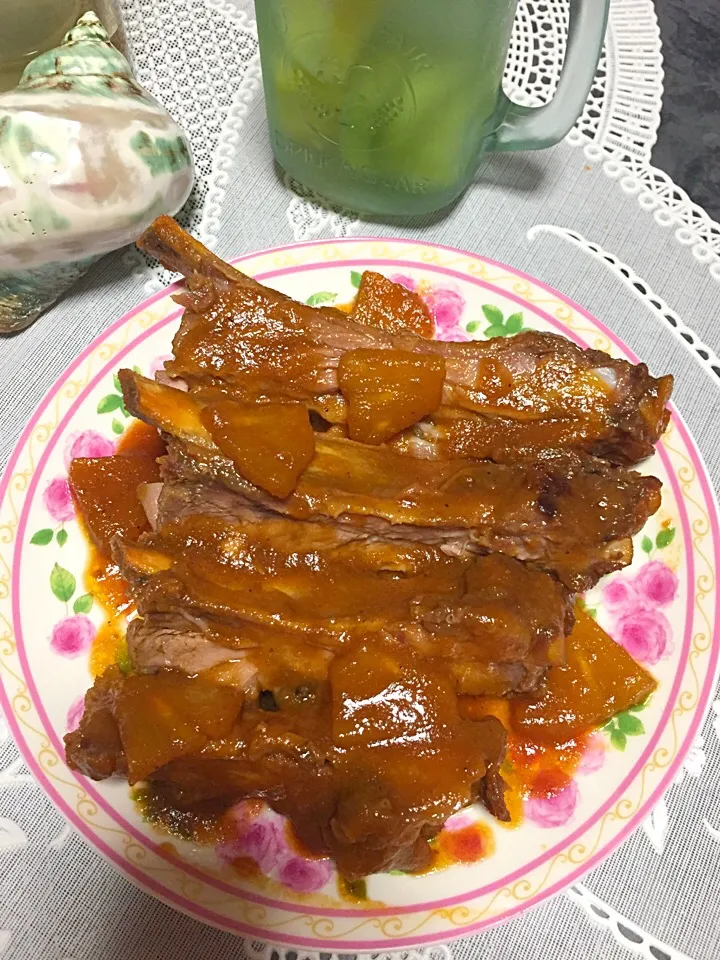 Spareribs in honey pineapple apple sauce|Grace Cruzさん