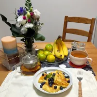 Snapdishの料理写真:French toasts with fresh blueberries|Kumigarさん