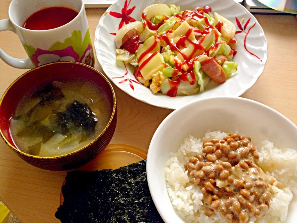 10月3日朝食兼昼食|ばぁさんさん