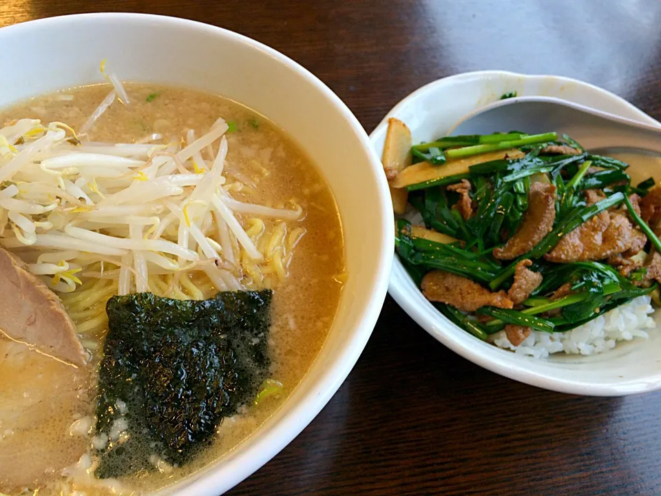 ラーメンとニラレバ丼セット|風流料理人さん