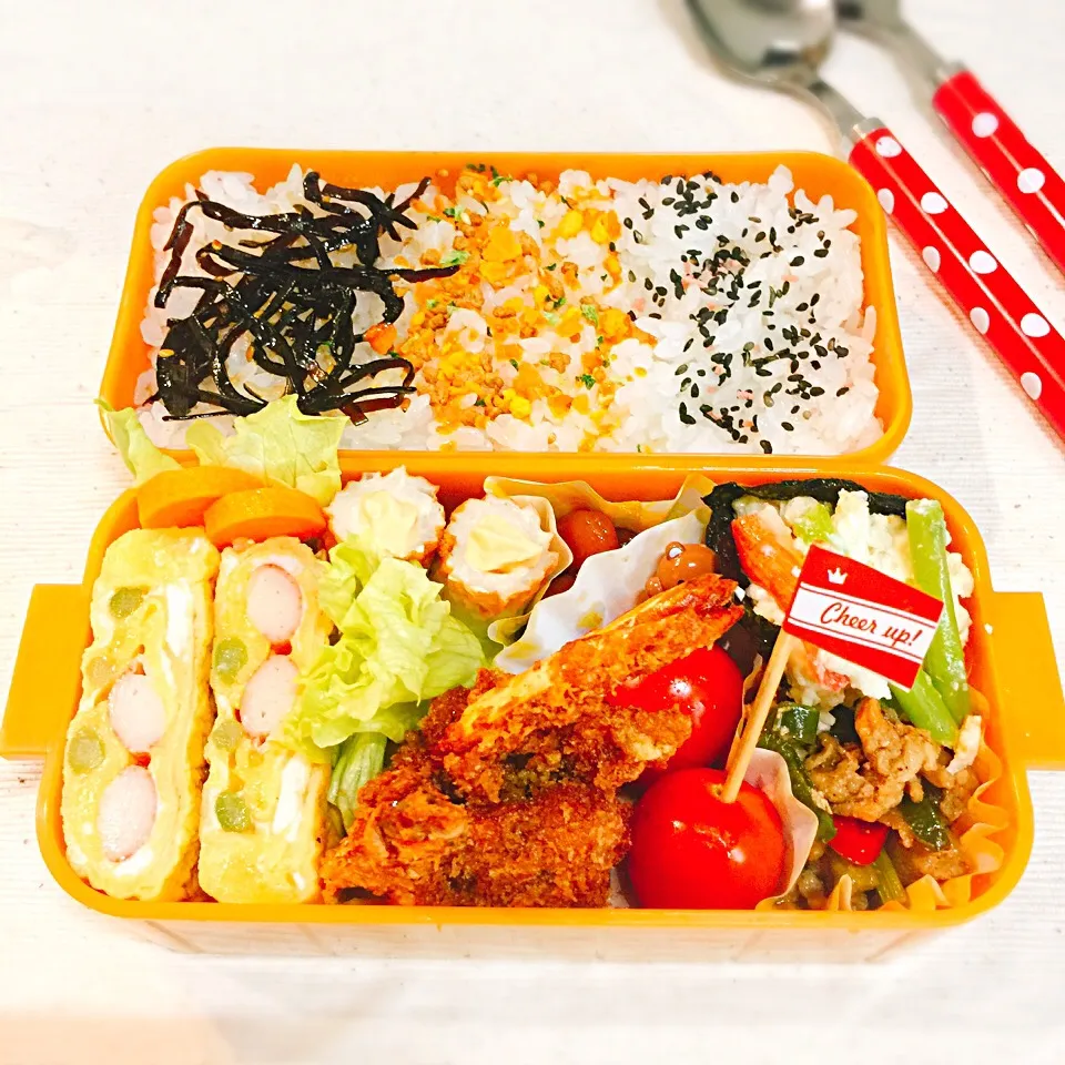 Snapdishの料理写真:今日の息子のお弁当|りんりんさん