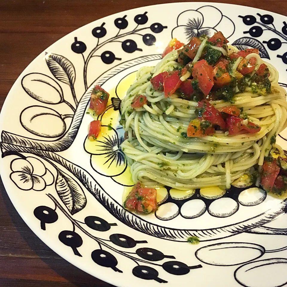 素麺の冷製パスタ サルモリッリオアレンジ|あいこ ⁎ˇ◡ˇ⁎さん