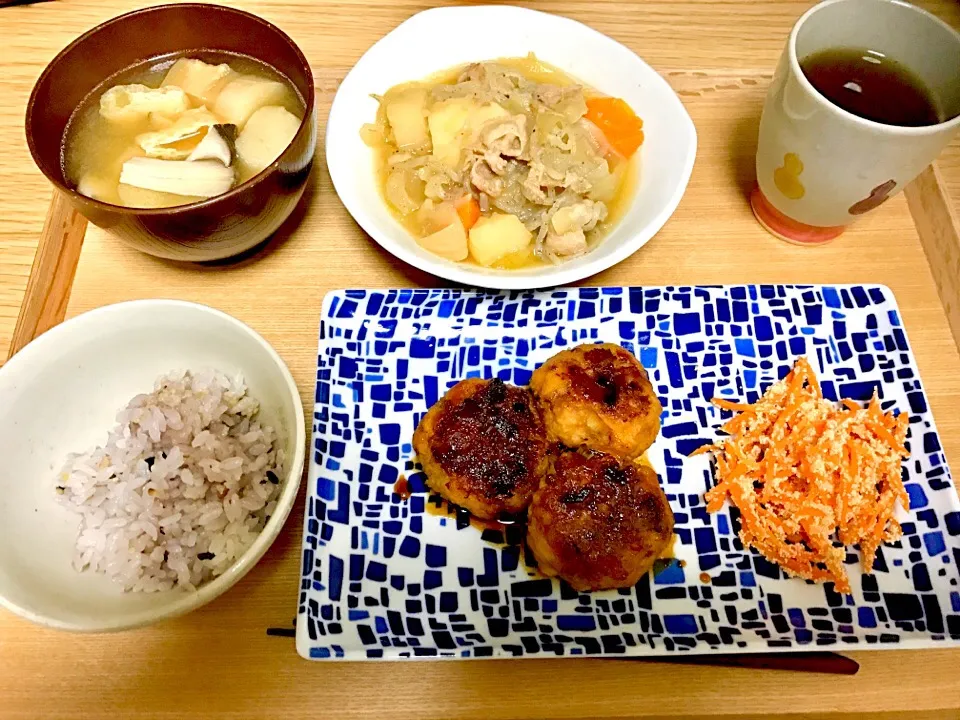 Snapdishの料理写真:鶏つくねで晩ごはん(^-^)|ちゃかさん