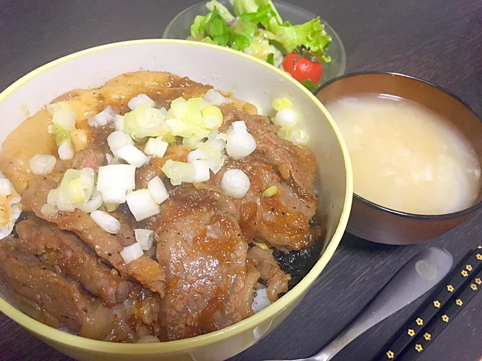 カルビ丼晩御飯|ゆさん