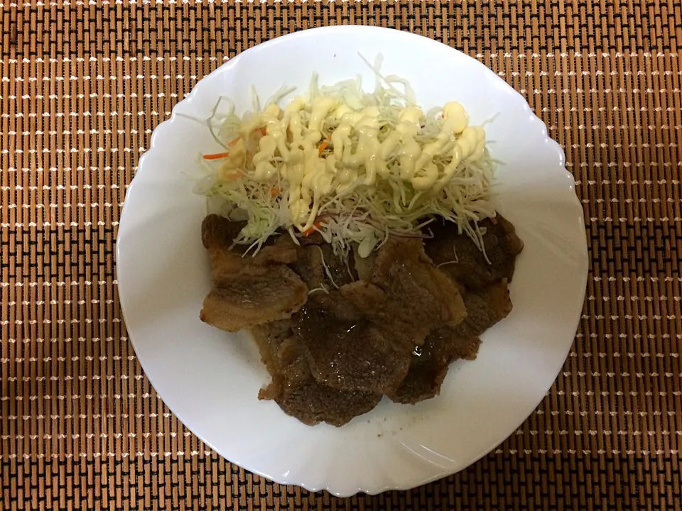 豚バラ焼肉|ばーさんさん