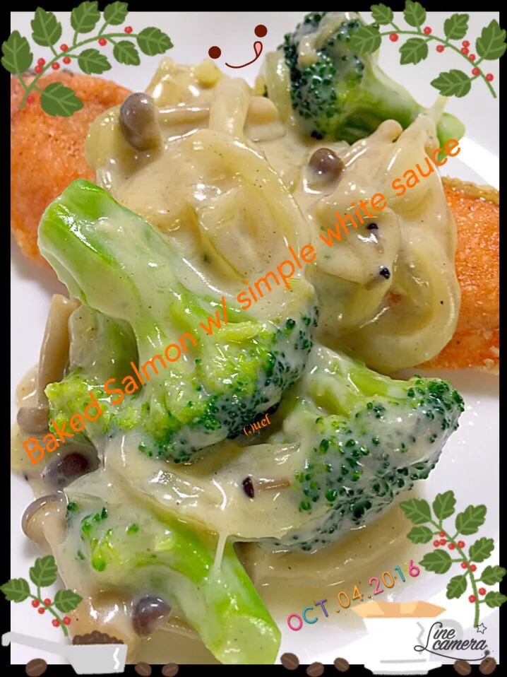 Baked salmon with simple white sauce dinner @home|Qchannel Tachifujiさん