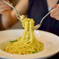 Italian spaghett
Basil cream sauce @ Ospitare hanamatsu|Chu Sanさん