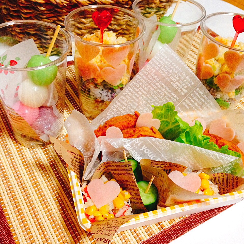 16 4 3お花見ピクニック弁当 娘おデート用 ３７８８ Snapdish スナップディッシュ Id Kflwja