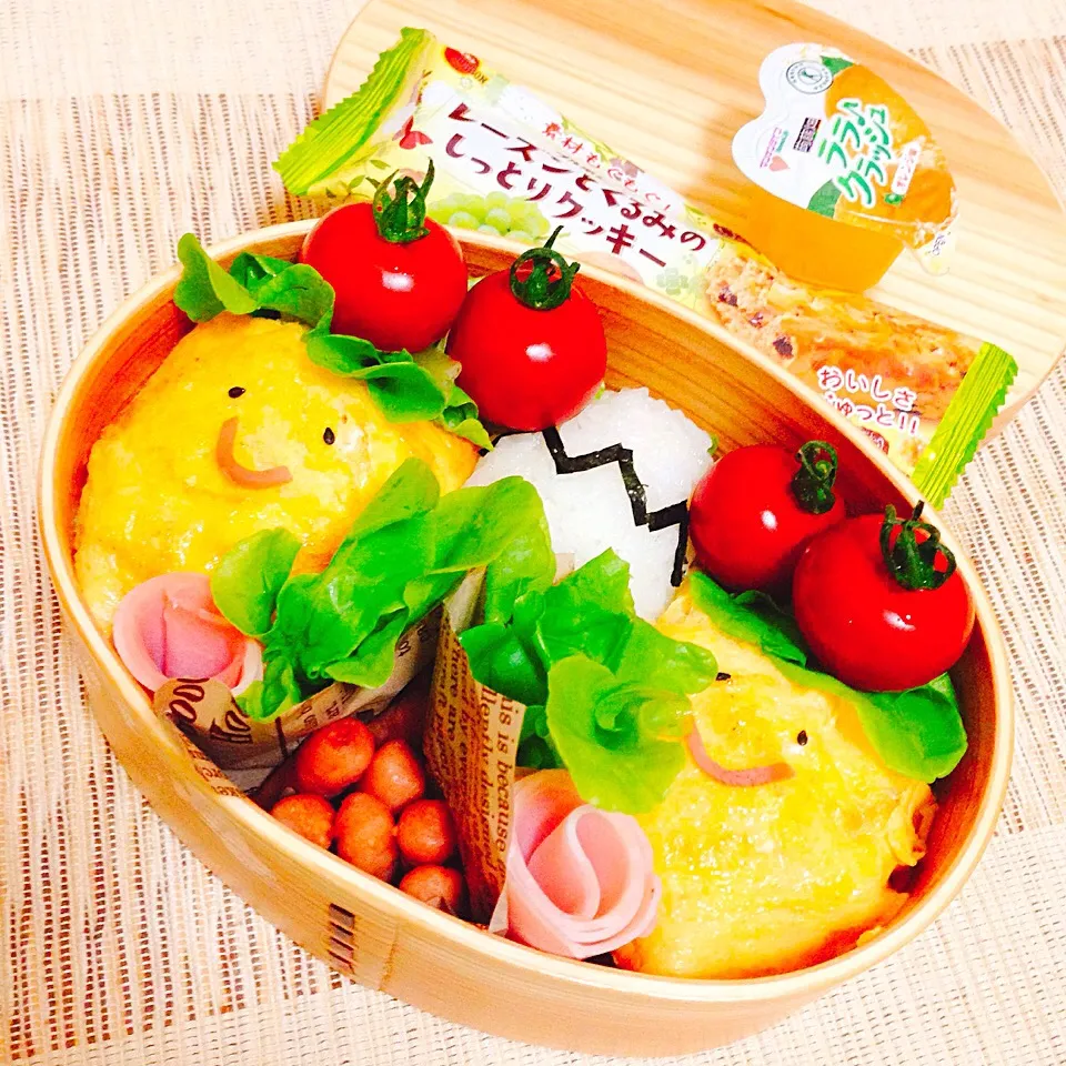 Snapdishの料理写真:❤︎ 2016.4.21 ❤︎
たまひよ オムライス弁当 🐤🍳|３７８８さん