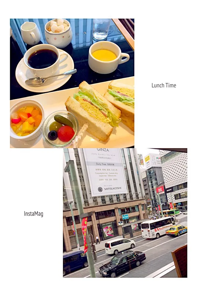 Snapdishの料理写真:今日のランチは木村屋でサンドイッチランチ🍞🍃☕️|まみりんごさん