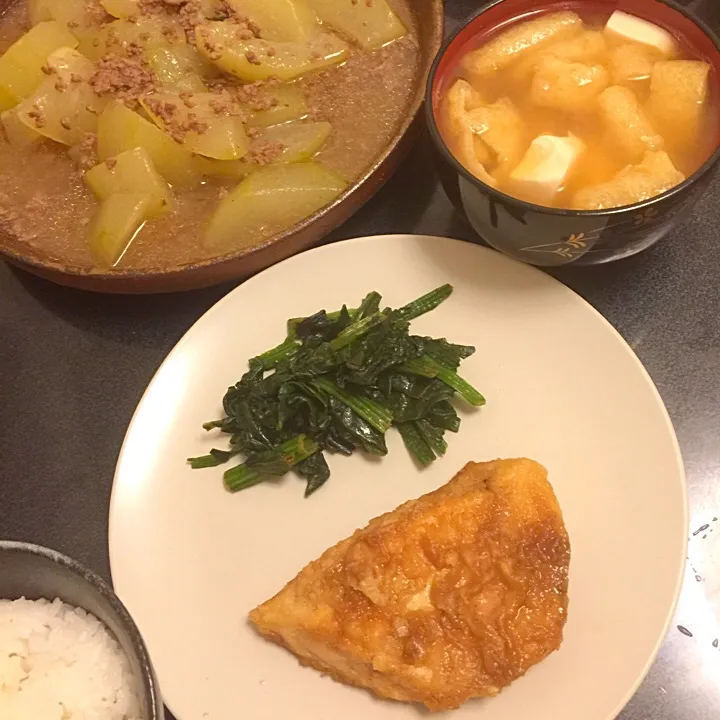 メカジキのバター照り焼き & 冬瓜と挽肉のあんかけ煮|ぺろたんさん