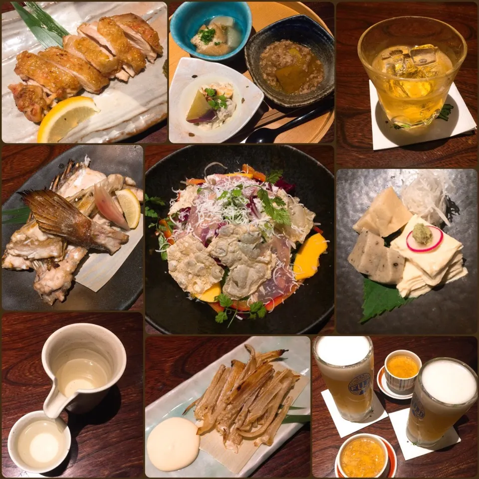 Snapdishの料理写真:10/5❤︎ 京野菜と地魚  お酒  京町家❤︎主人が今日お誕生日なので2人で外食。|Makinsさん