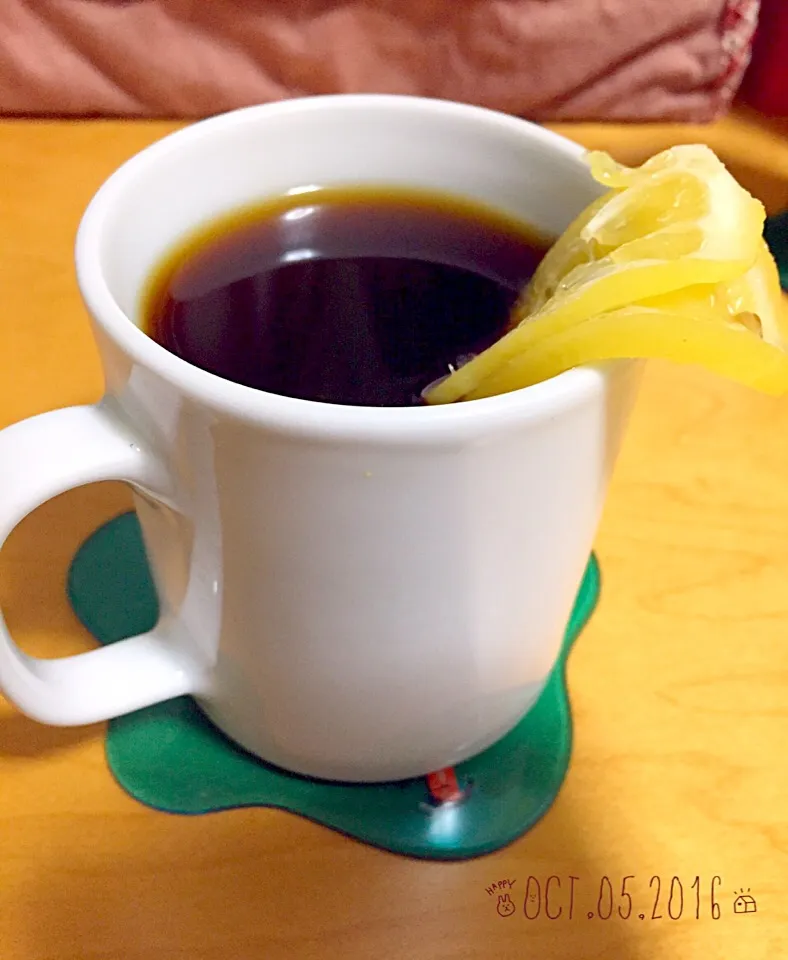 ☆食後のコーヒー☆ カフェインレス☕️〜レモン入り🍋〜|☆aki☆さん