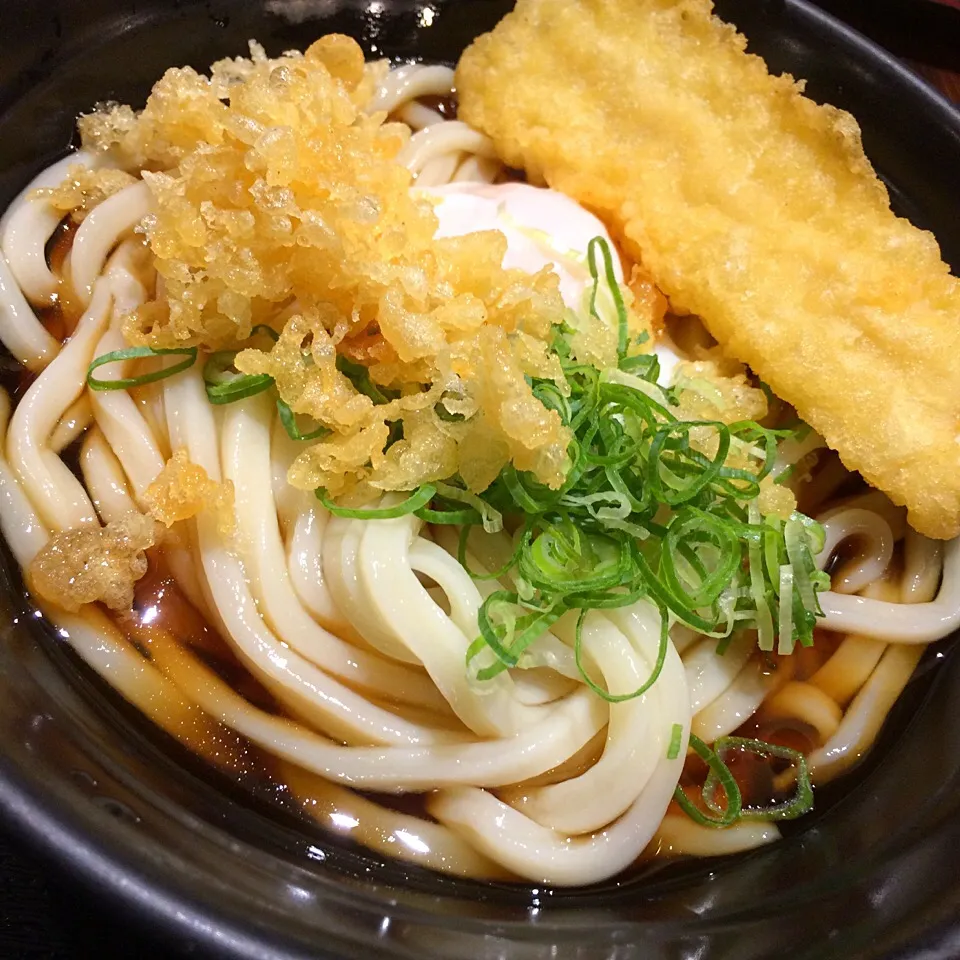 温玉ぶっかけうどん冷大＋イカ天@東京麺通団(新宿)|塩豚骨さん