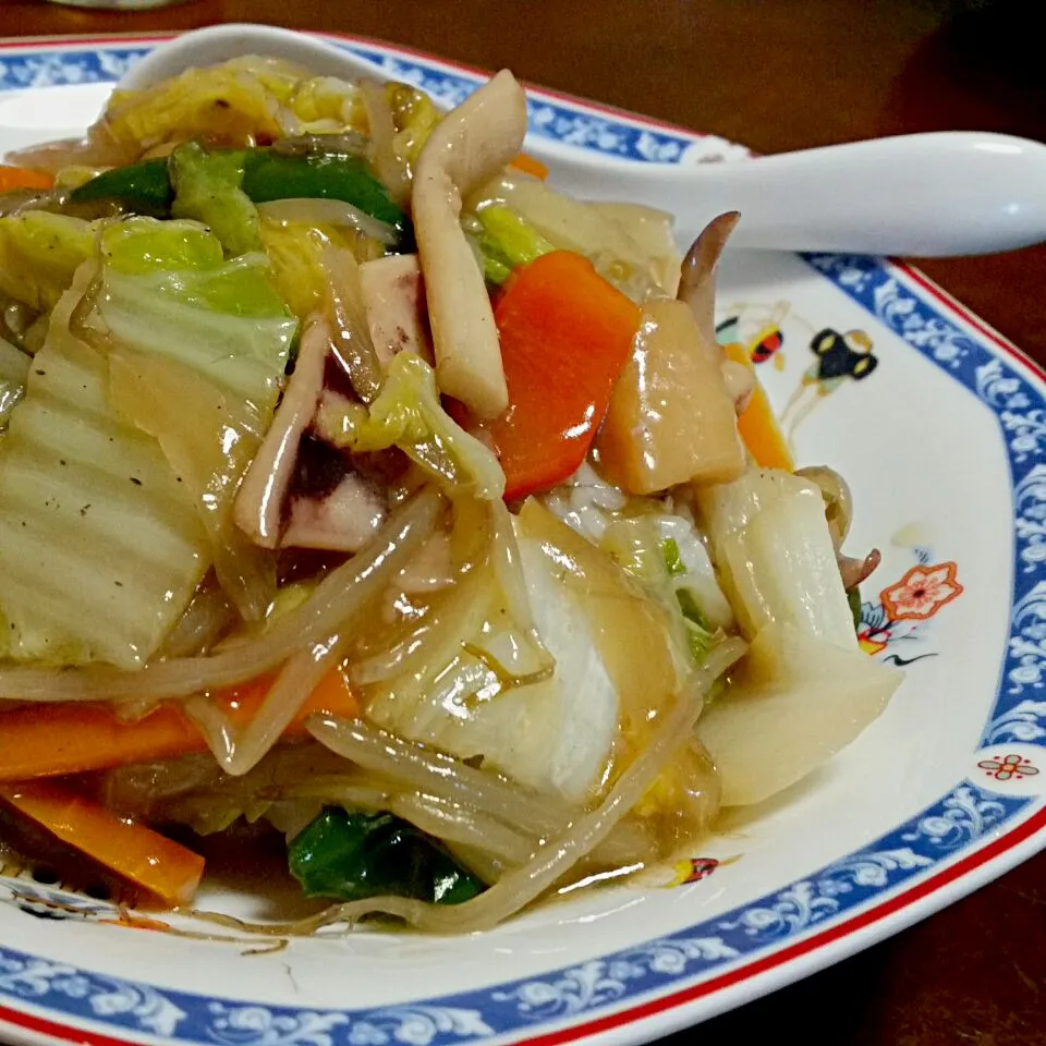 ホタテとイカの中華丼|ふりるさん