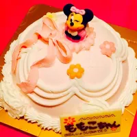 Snapdishの料理写真:31さんからミニーちゃんのケーキ|湯葉のお作りさん