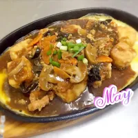 Snapdishの料理写真:铁板豆腐|May May  ฅ(̴๑ºัڡºั๑̴)คさん