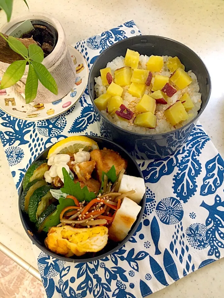 高校男子弁当🏉
✴︎唐揚げ 大豆入りタルタルソース
✴︎ズッキーニのグリル焼き
✴︎きんぴらごぼう
✴︎卵焼き
✴︎焼きはんぺん|emisanさん